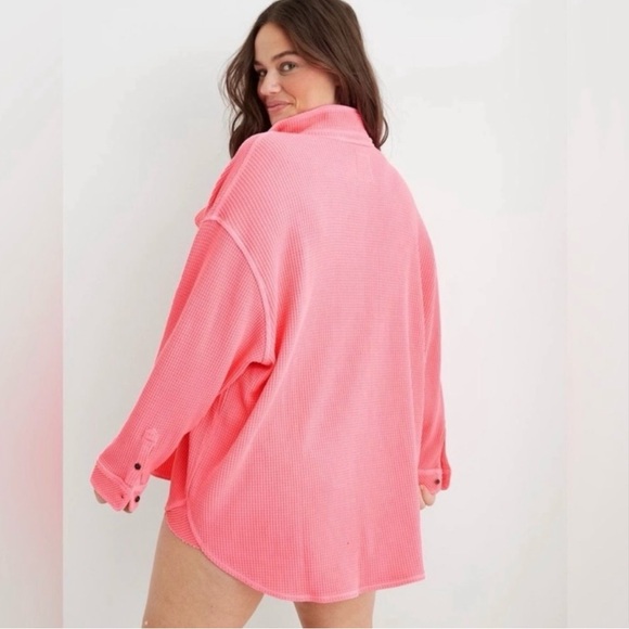 NWT Aerie Lumber Jane Waffle Shirt - Picture 2 of 2